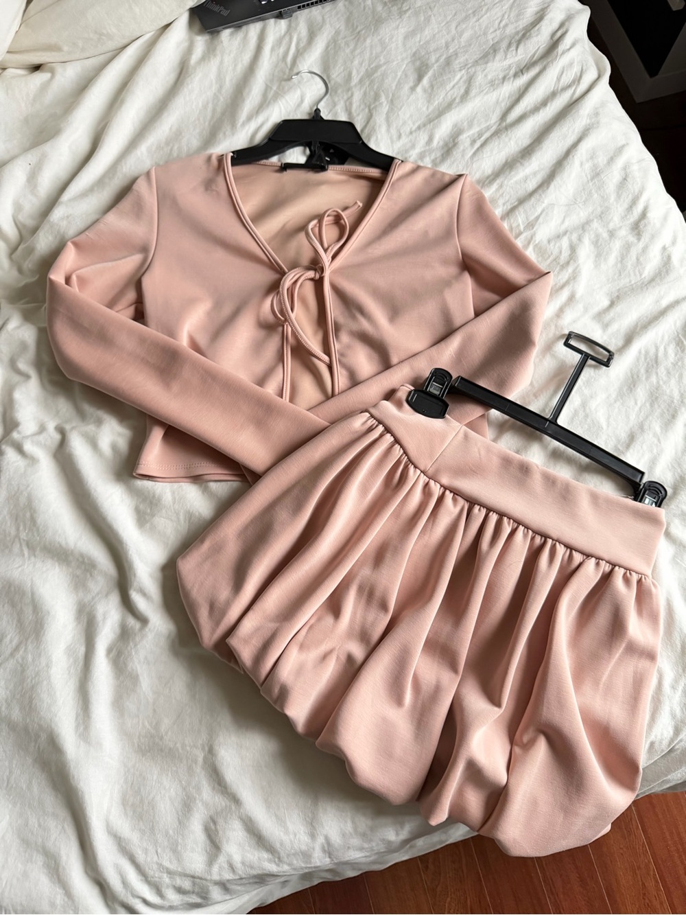 Pink Two-Piece Skirt Set